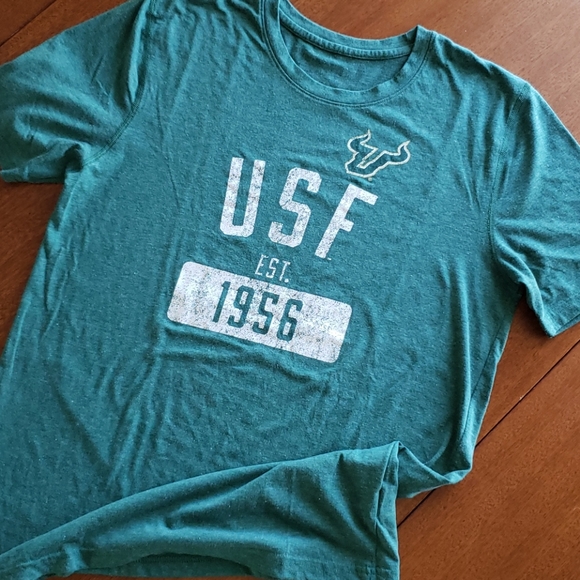 ADIDAS USF Bulls College Tee scoop neck L 14 16 - Picture 1 of 9